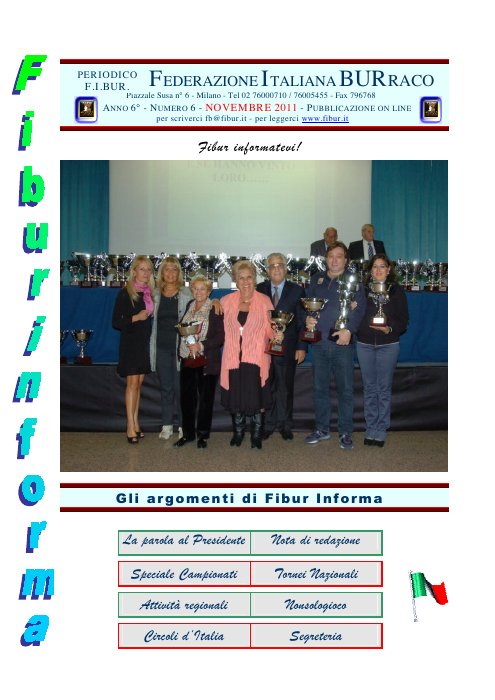 Copertina FIBUR Informa - Novembre 2011