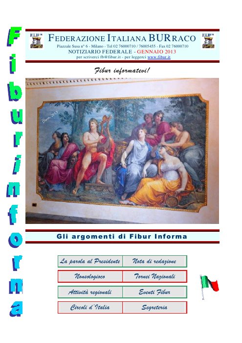 Copertina FIBUR Informa - Gennaio 2013