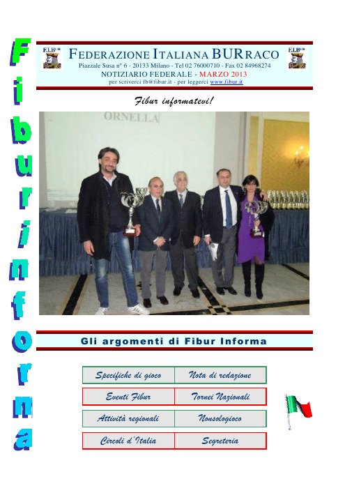 Copertina FIBUR Informa - Marzo 2013