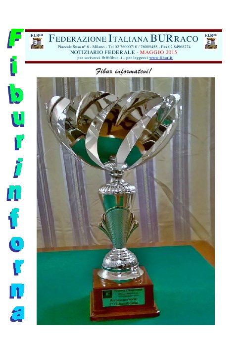 Copertina FIBUR Informa - Maggio 2015