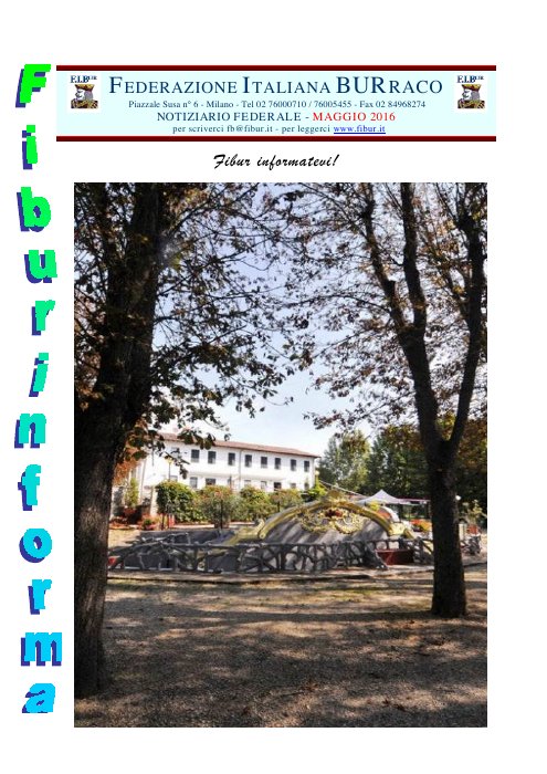 Copertina FIBUR Informa - Maggio 2016