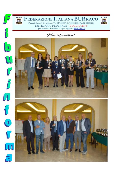 Copertina FIBUR Informa - Luglio 2016